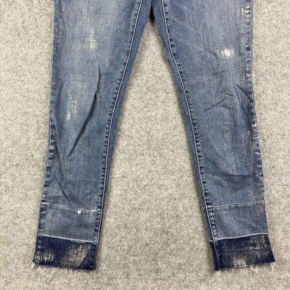 Dear John Joyrich Comfort Skinny Jeans Womens 26 Metallic Medium Wash Stretch - Picture 13 of 16